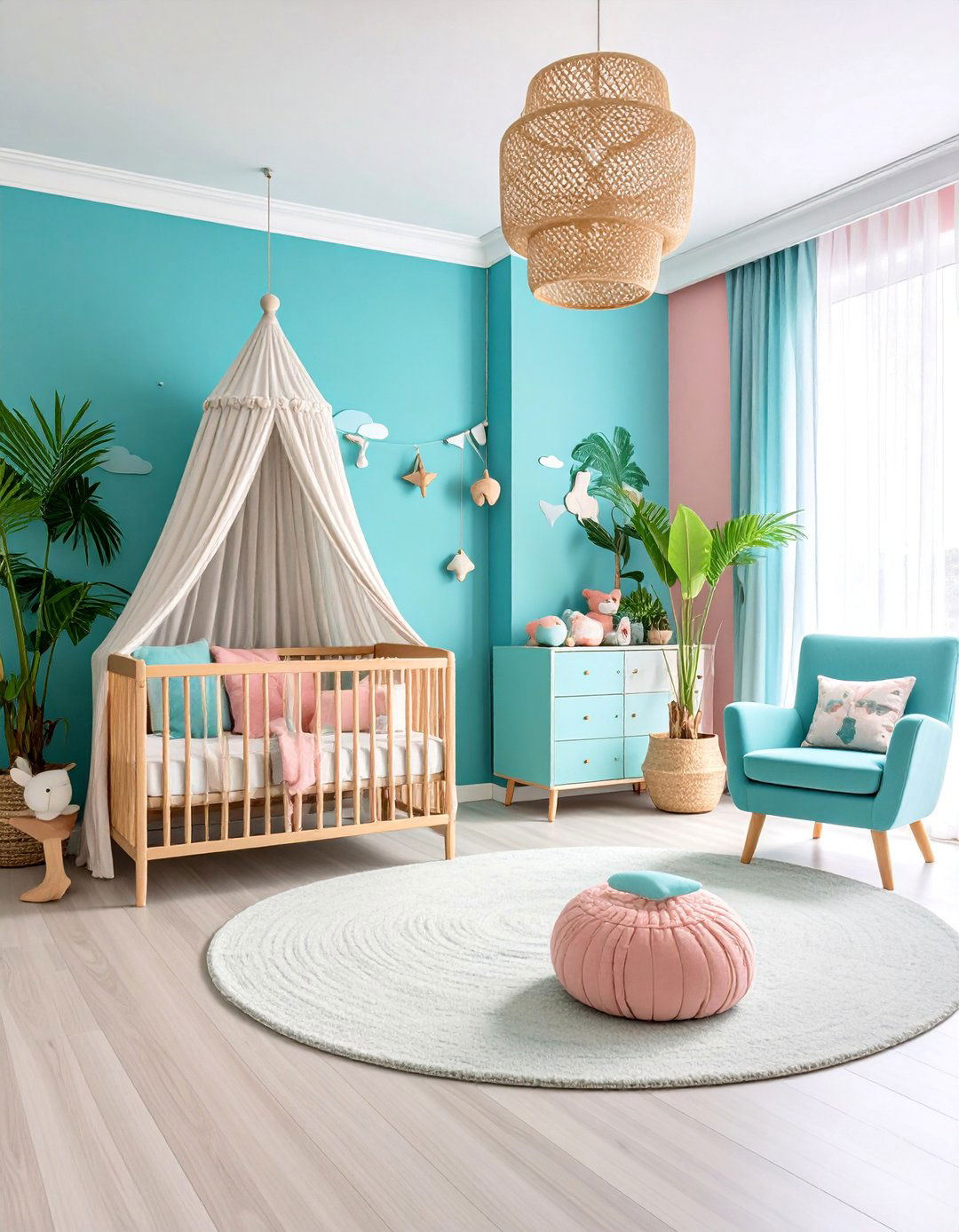 Tropical Ocean Theme with Island Paradise - 25 Ocean-themed Nursery Ideas
