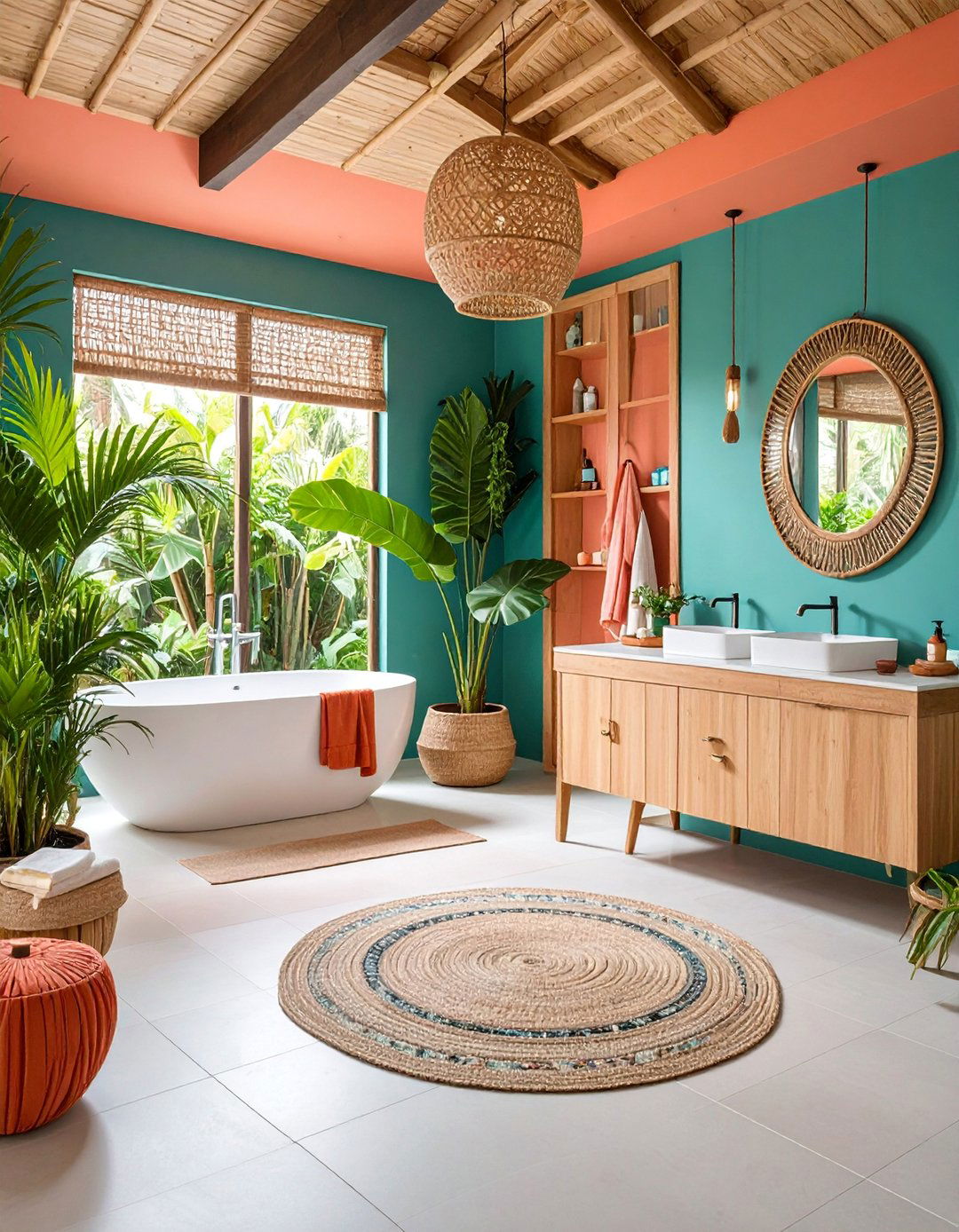 Tropical Office Bathroom Oasis - 25 Office Bathroom Ideas