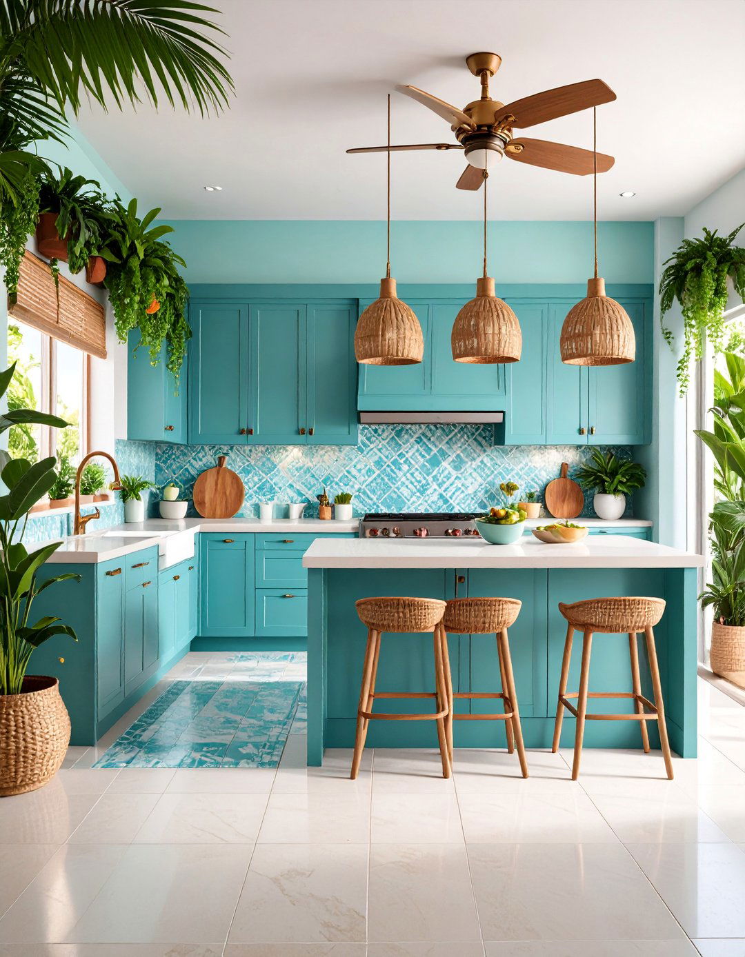 Tropical Palm Beach Kitchenette - 25 Kitchenette Ideas