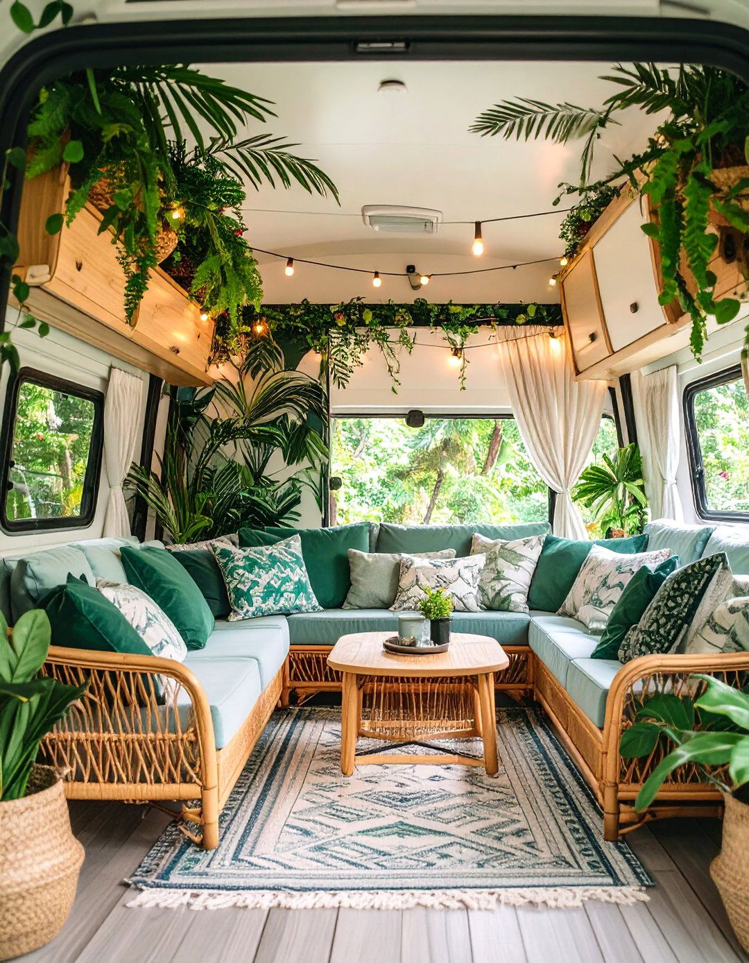 Tropical Palm Print Outdoor Space - 25 Rv Wallpaper Ideas