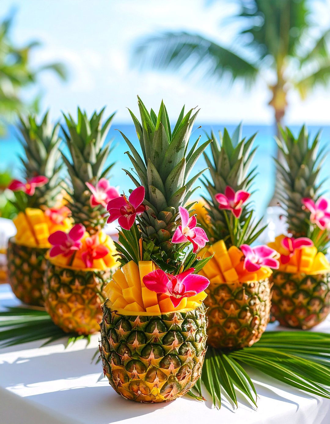 Tropical Paradise Fruit Centerpiece - 25 Wedding Centerpiece Ideas