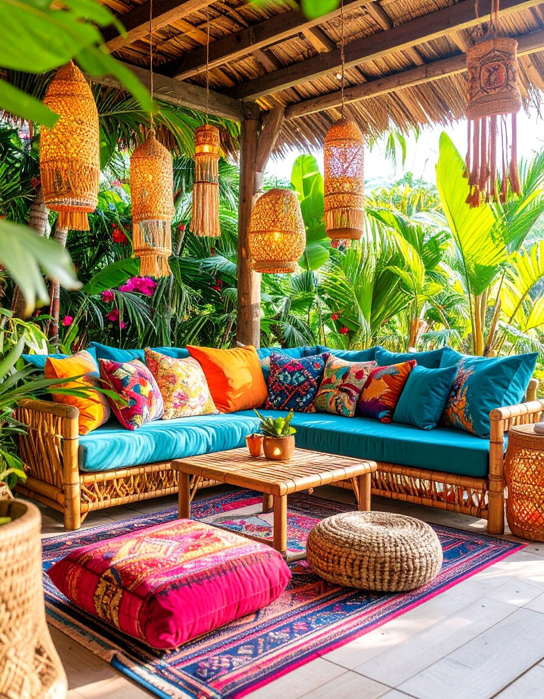 Tropical Paradise Garden Nook - 25 Garden Nook Ideas