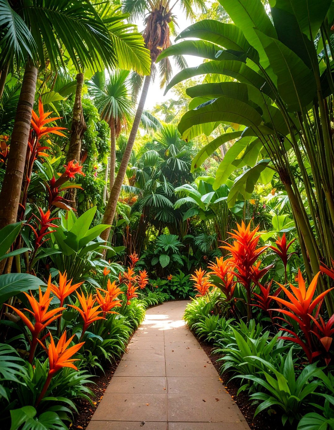 Tropical Paradise Garden with Palm Screening - 25 Secret Garden Ideas