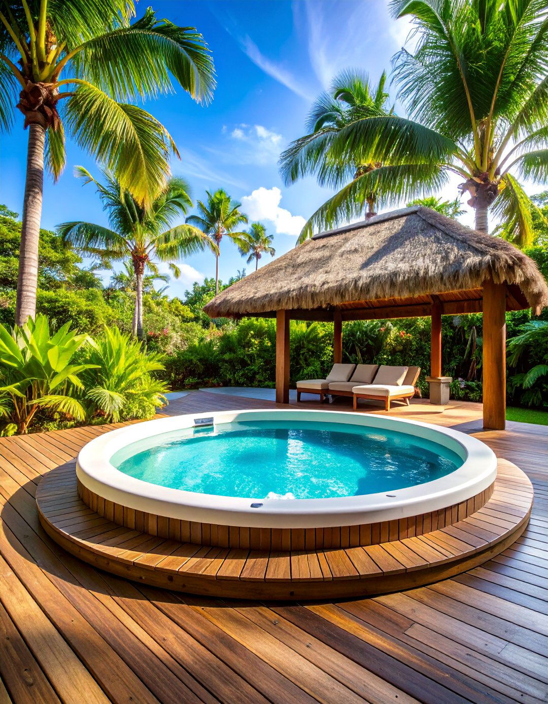 Tropical Paradise Hot Tub Landscape - 25 Hot Tub Landscaping Ideas