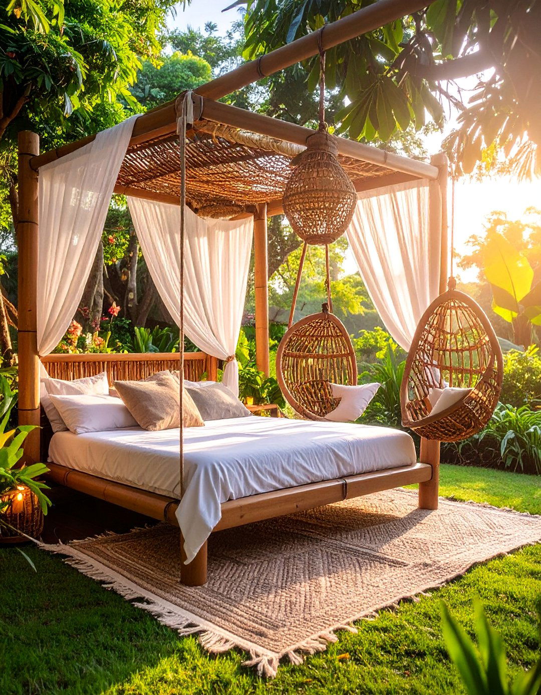 Tropical Paradise Outdoor Bedroom - 25 Outdoor Bedroom Ideas