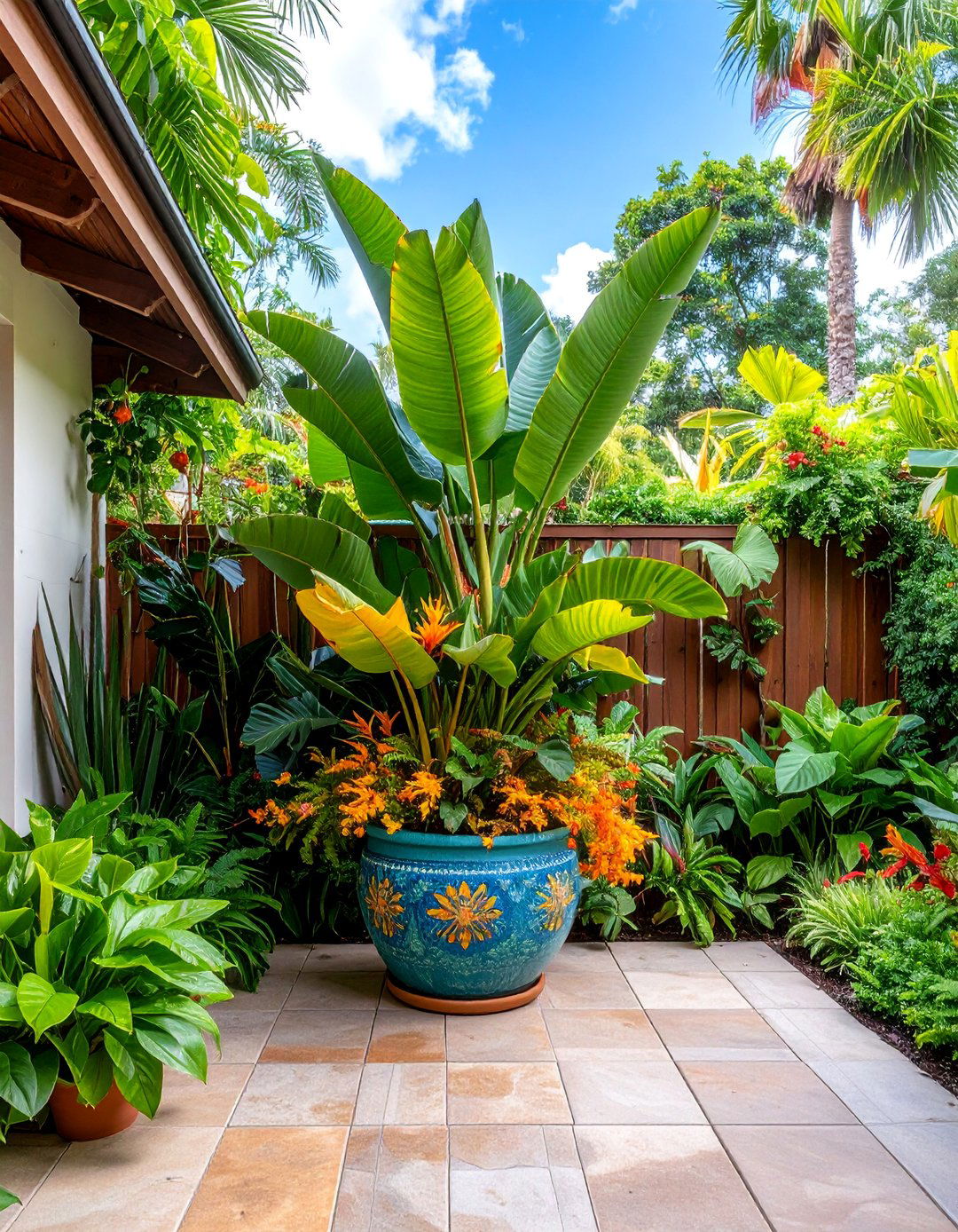 Tropical Paradise Potted Arrangement - 25 Potted Plant Arrangement Ideas