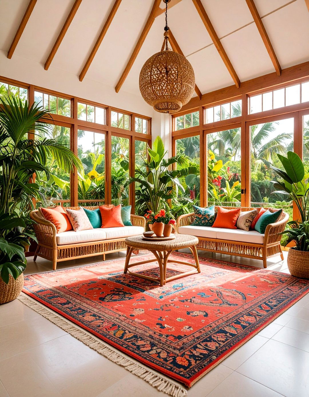Tropical Paradise Sunroom Oasis - 25 Sunroom Ideas