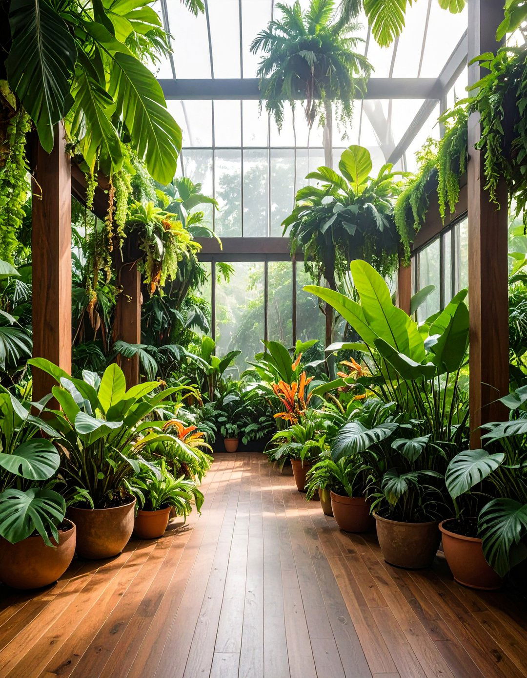 Tropical Rainforest Indoor Environment with Humidity Control - 25 Indoor Garden Ideas