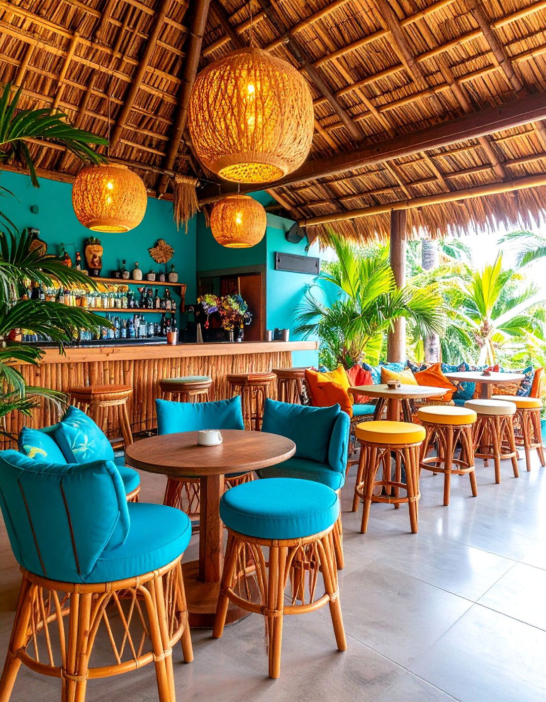 Tropical Tiki Bar Media Lounge - 25 Small Media Room Ideas