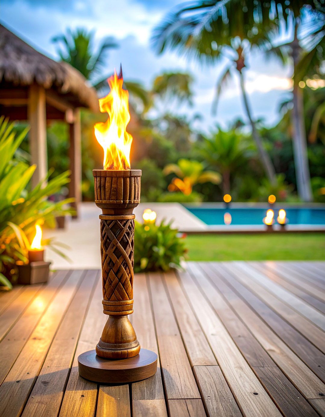 Tropical Tiki Torch and Island Mist Deck - 25 Two Tone Deck Color Schemes