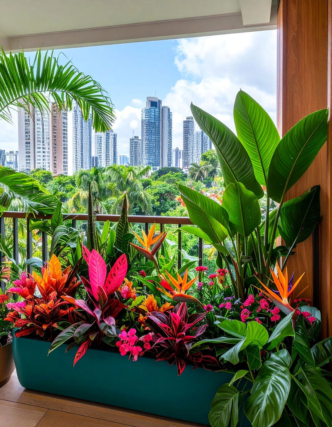 Tropical Window Box Paradise - 25 window box ideas