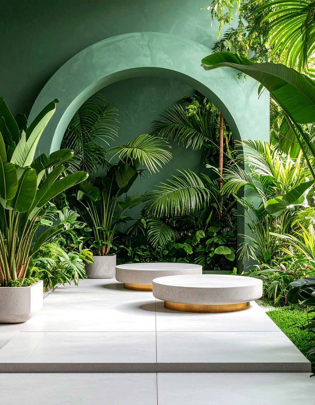 Tropical Zen Minimalist Garden with Clean Lines - 25 Tropical Landscape Ideas