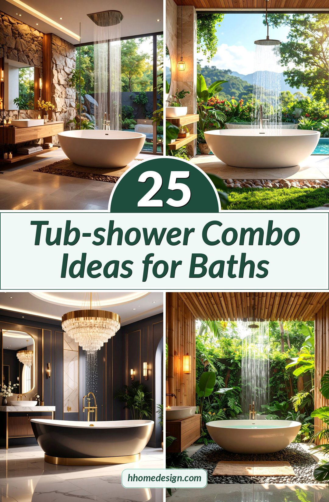 25 Tub-shower Combo Ideas for Baths