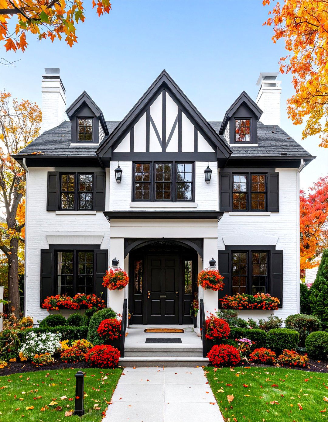Tudor Revival with Half Timbering Effects