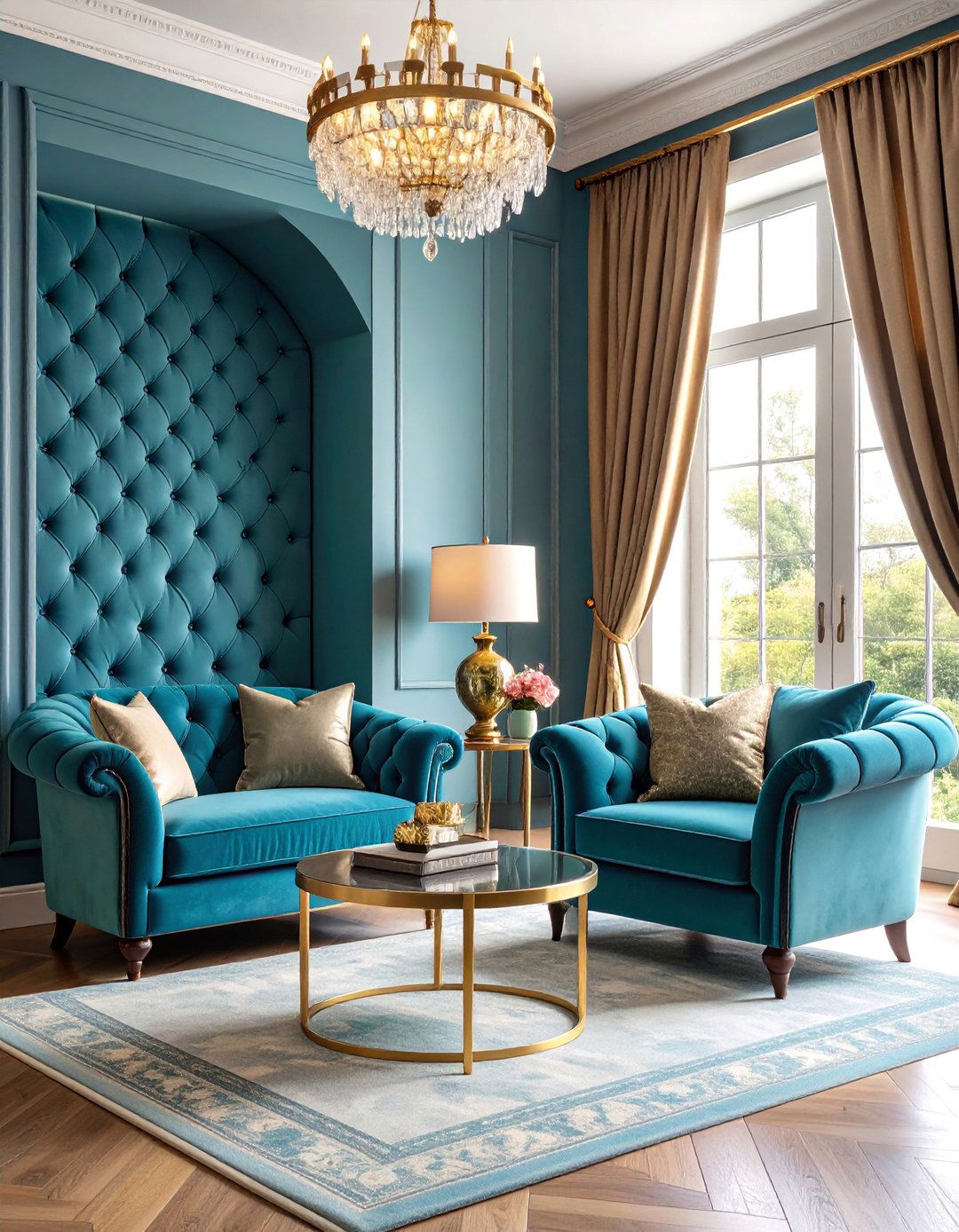 Tufted Headboard Reading Nook - 25 Glam Interior Design Ideas