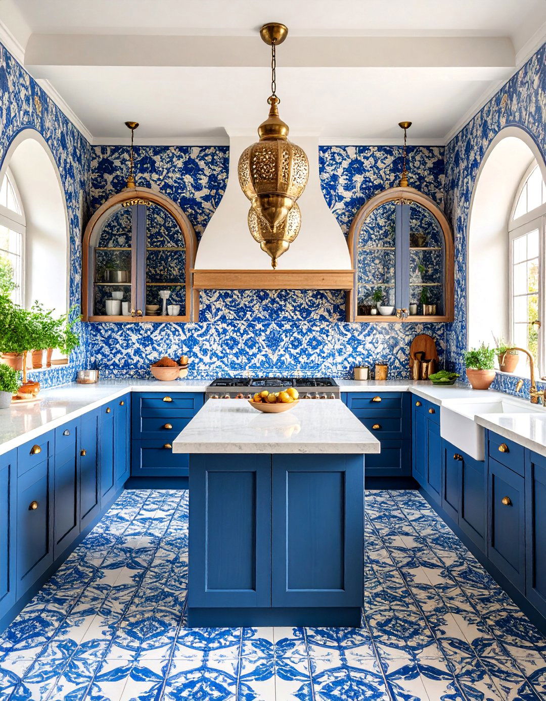 Turkish Mediterranean Kitchen with Ceramic Arts - 25 Mediterranean Kitchen Ideas
