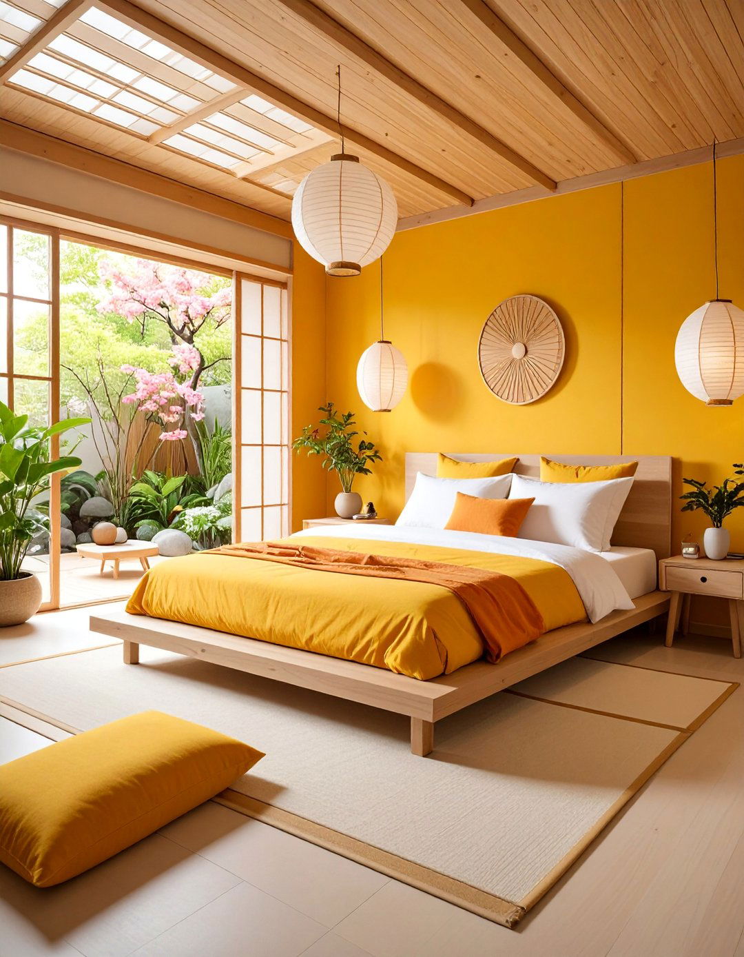 Turmeric Yellow Zen Bedroom - 25 Yellow Bedroom Ideas