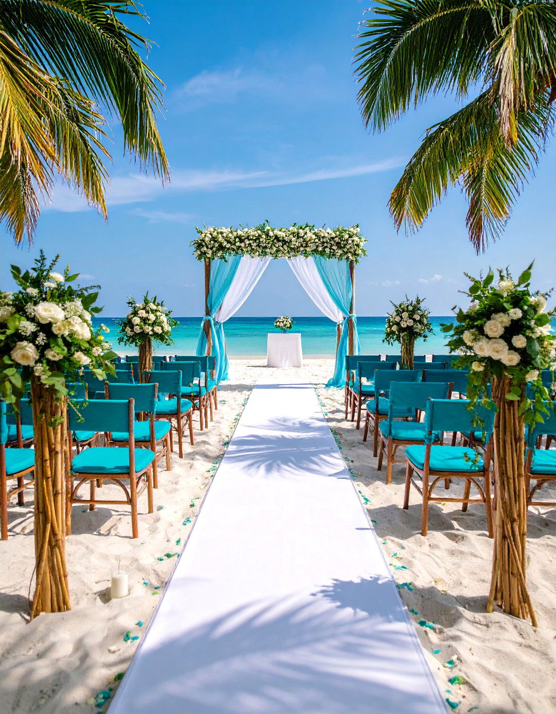 Turquoise Blue Tropical Paradise Theme - 25 Blue Wedding Theme Ideas