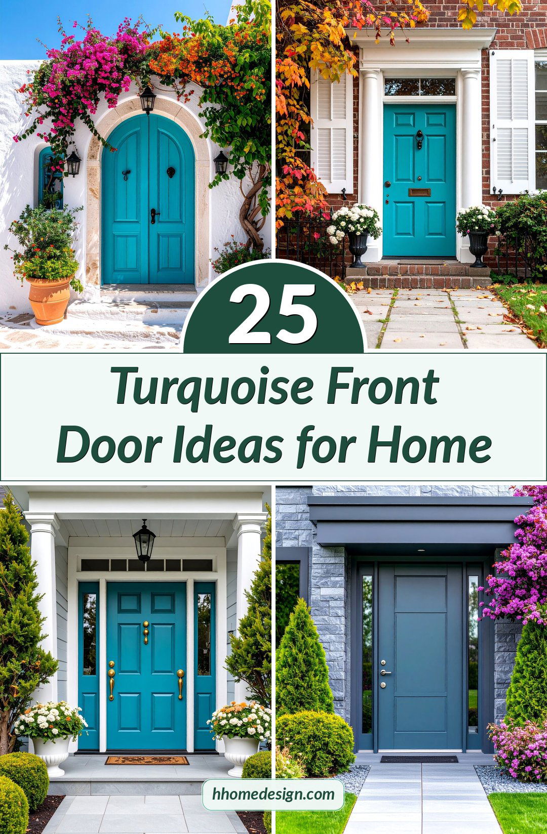25 Turquoise Front Door Ideas for Home