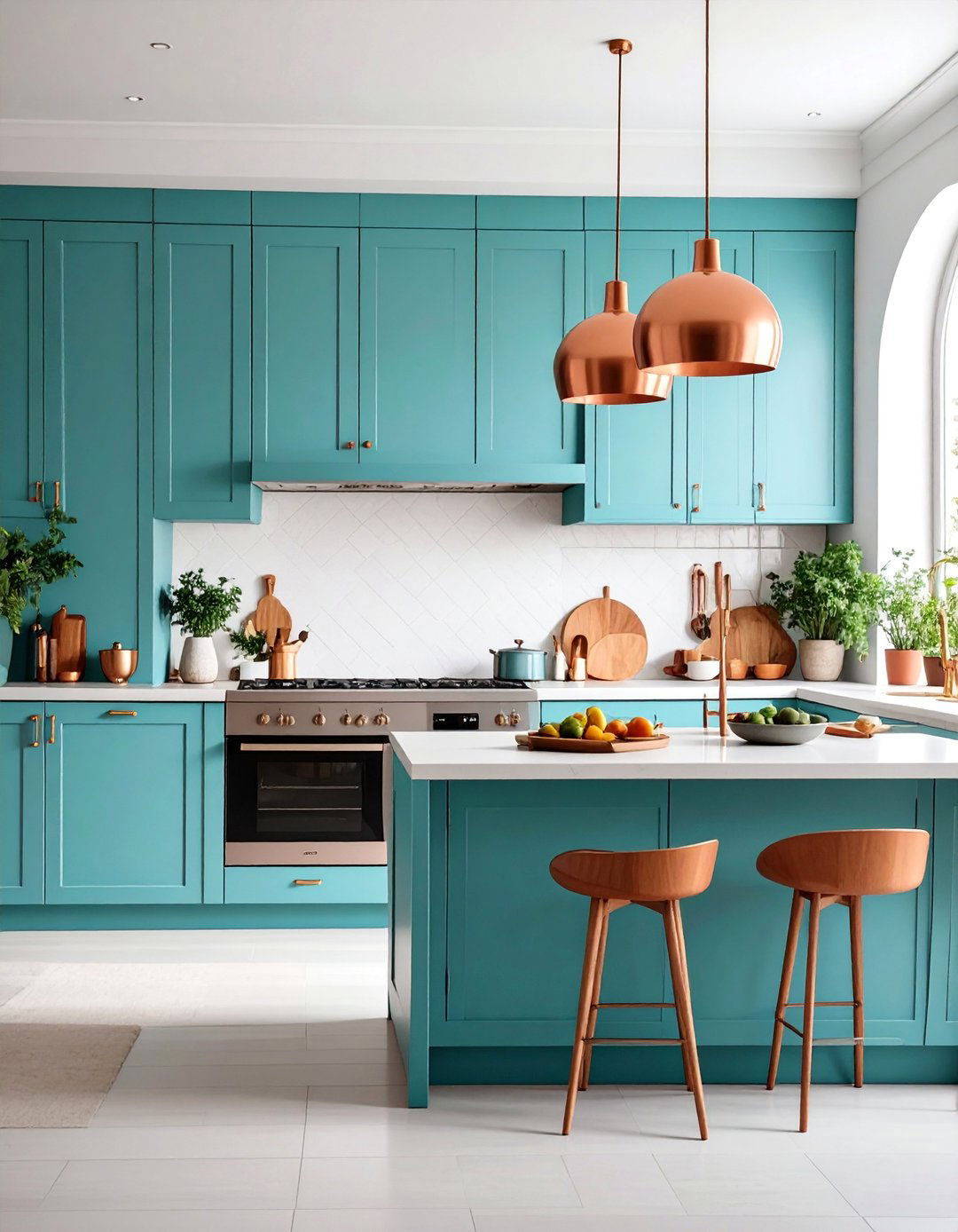 Turquoise Kitchen with Coastal Charm - 25 Mexican Interior Paint Colors
