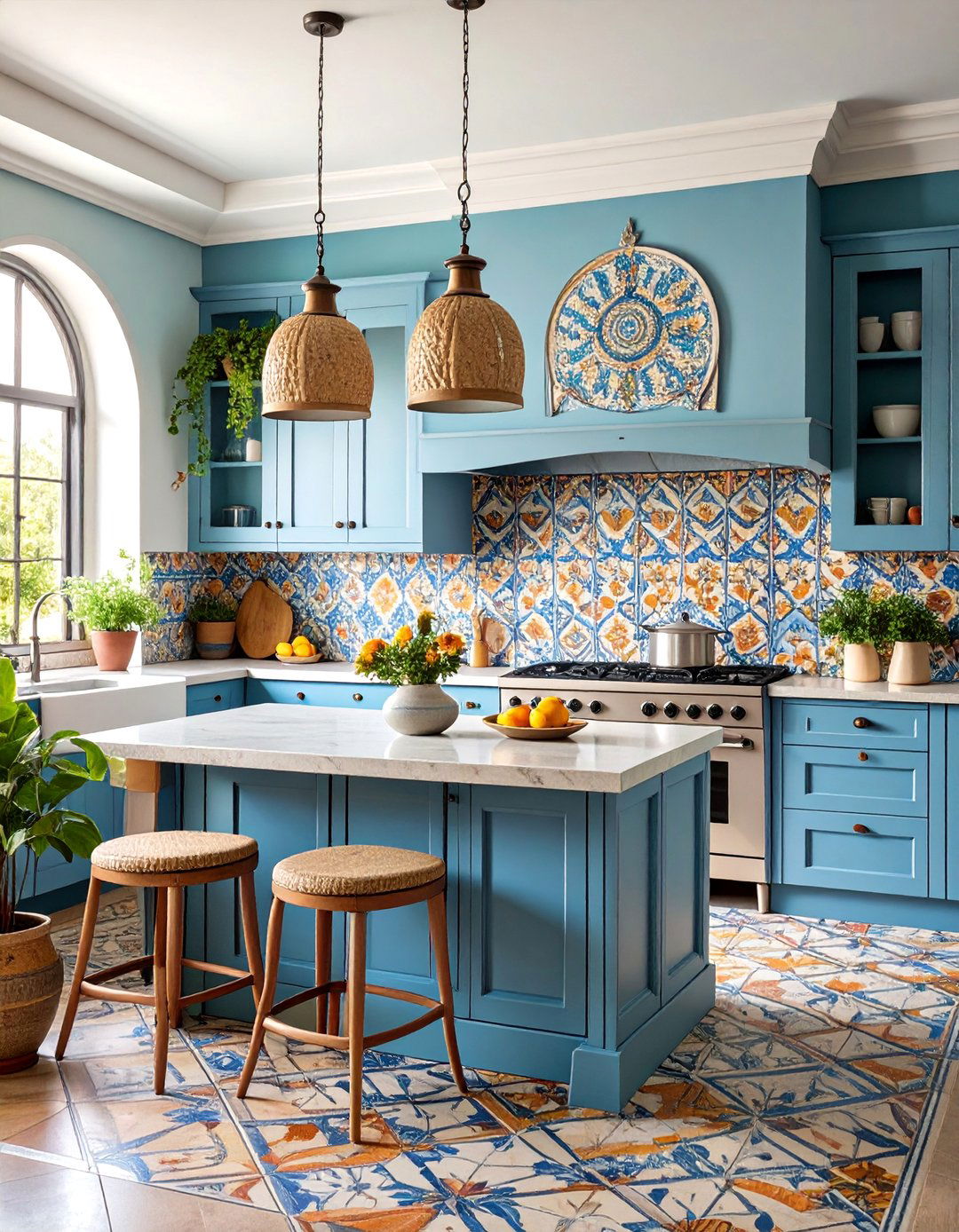 Tuscan Kitchen with Mosaic Tile Features - 25 Tuscan Kitchen Design Ideas