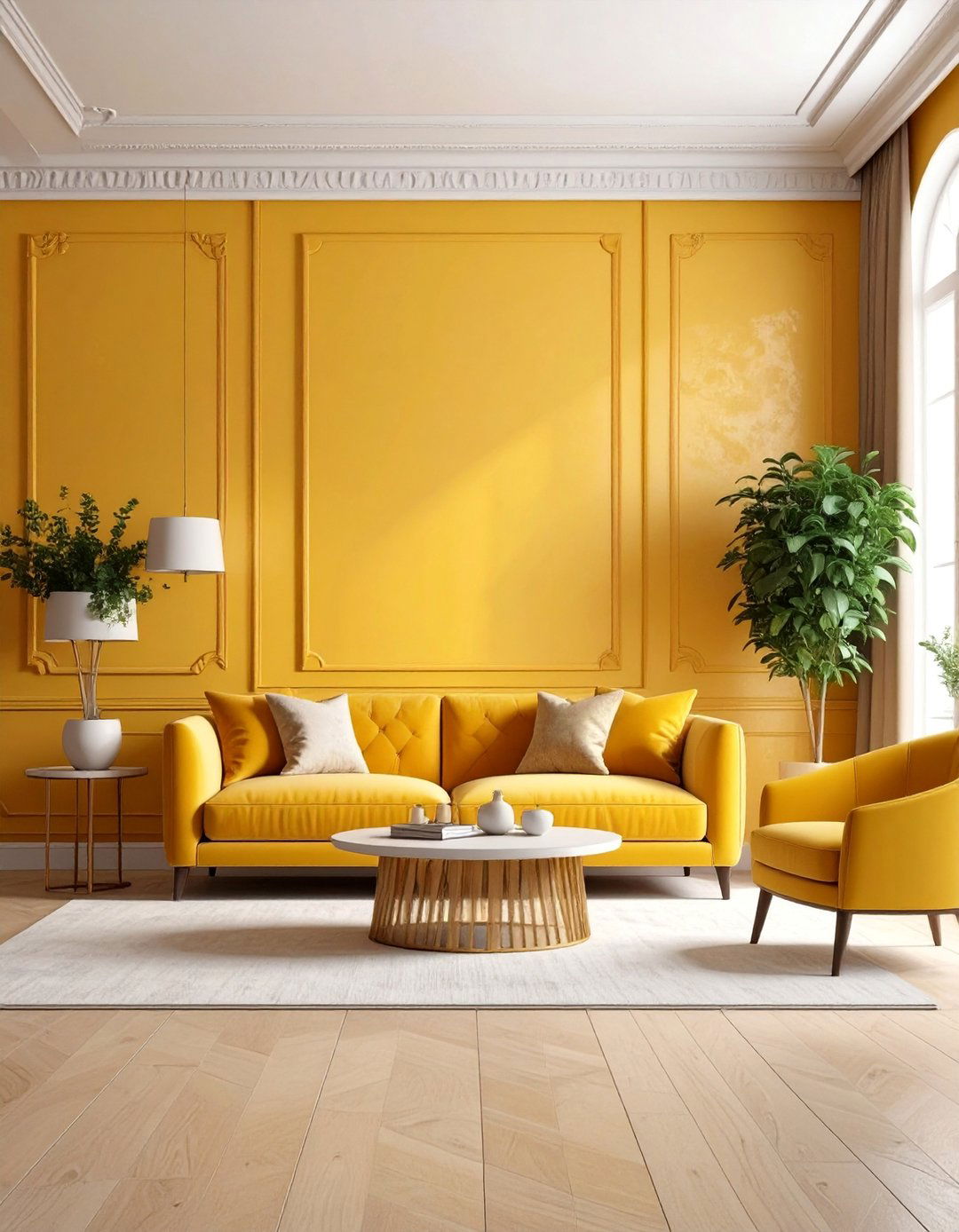 Tuscan Living Room with Hand Painted Wall Finishes - 25 Tuscan Living Room Ideas