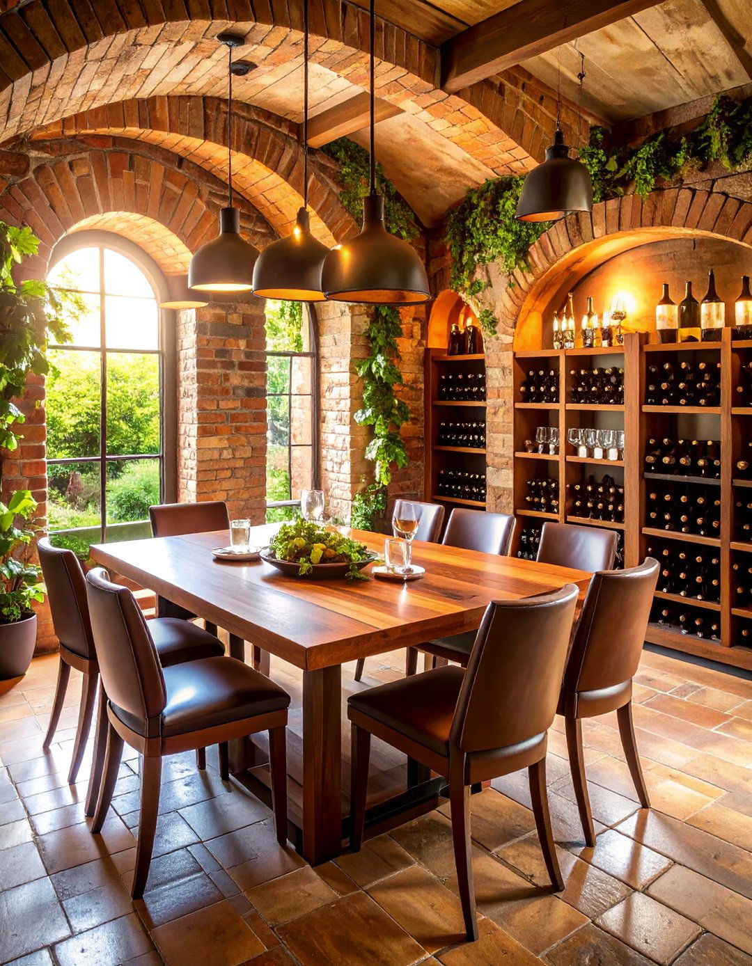 Tuscan Wine Cellar Dining Nook - 25 Mediterranean Interior Design Ideas