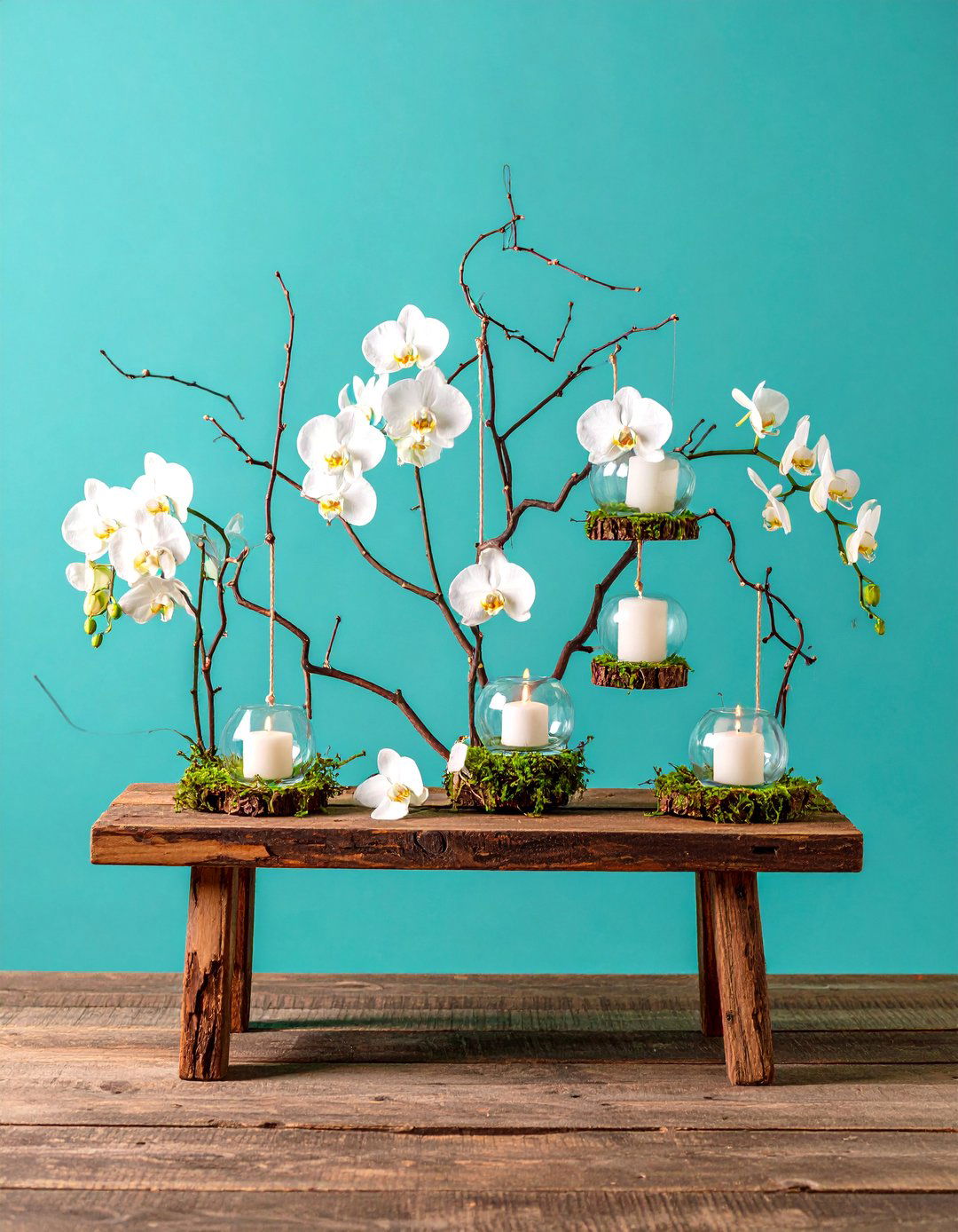 Twig and Branch Natural Sculpture - 25 Rustic Wedding Centerpieces
