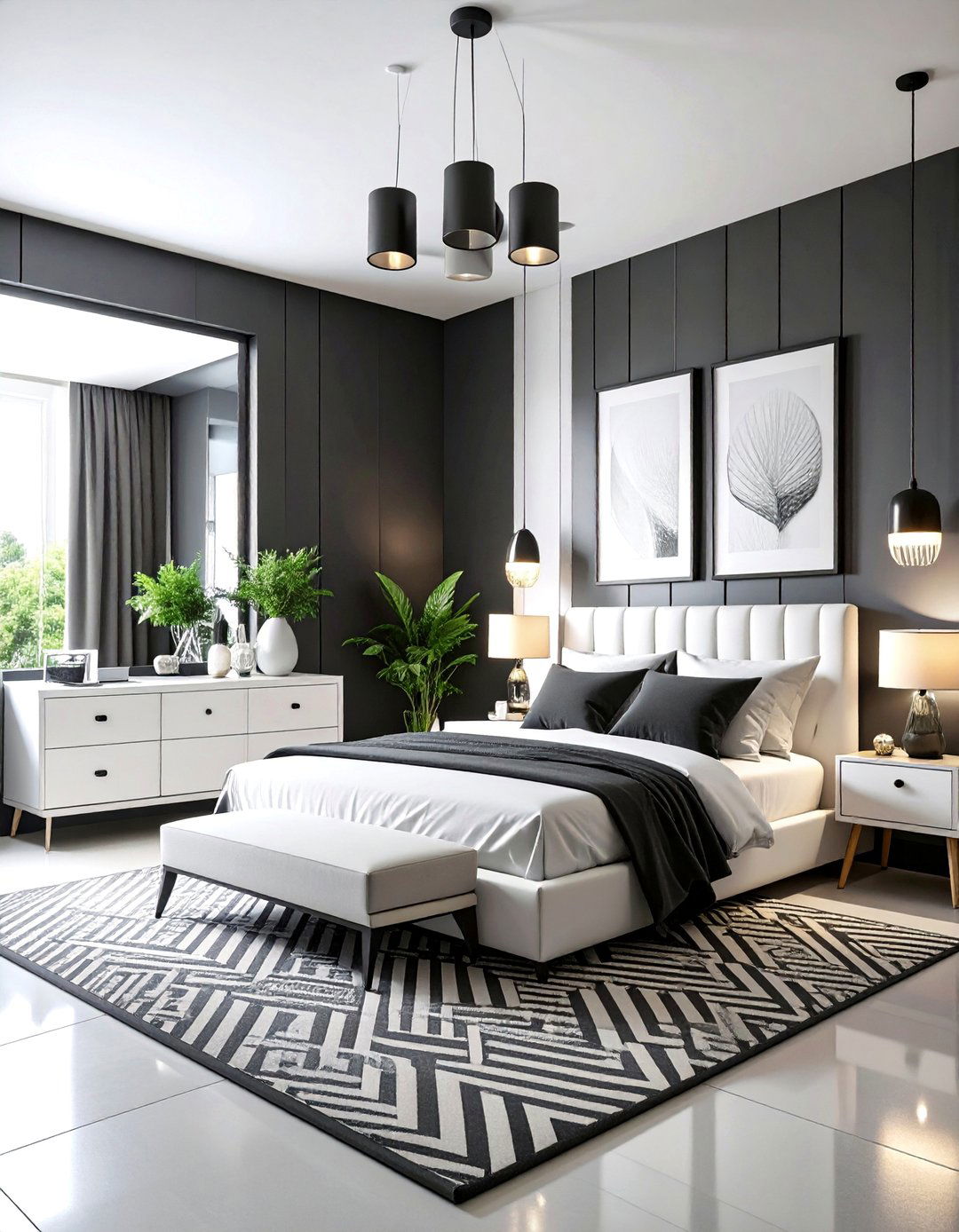 Twiggy Fashion Bedroom with Mod Girl Aesthetics - 25 60s Bedroom Ideas