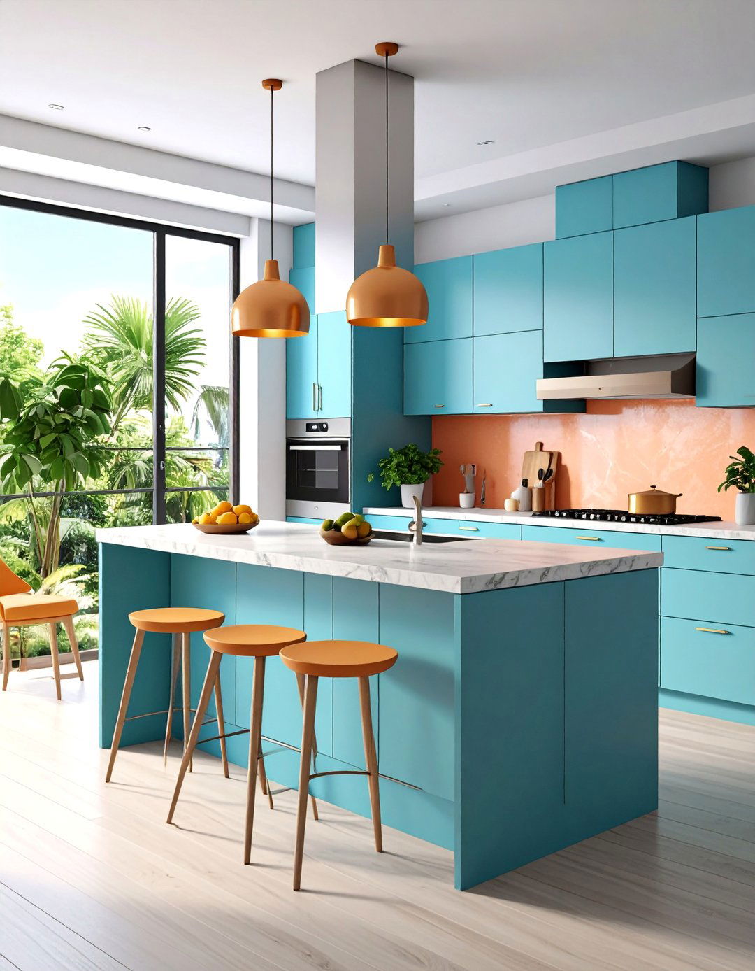 Two Level Peninsula with Raised Breakfast Counter - 25 Kitchen Peninsula Ideas