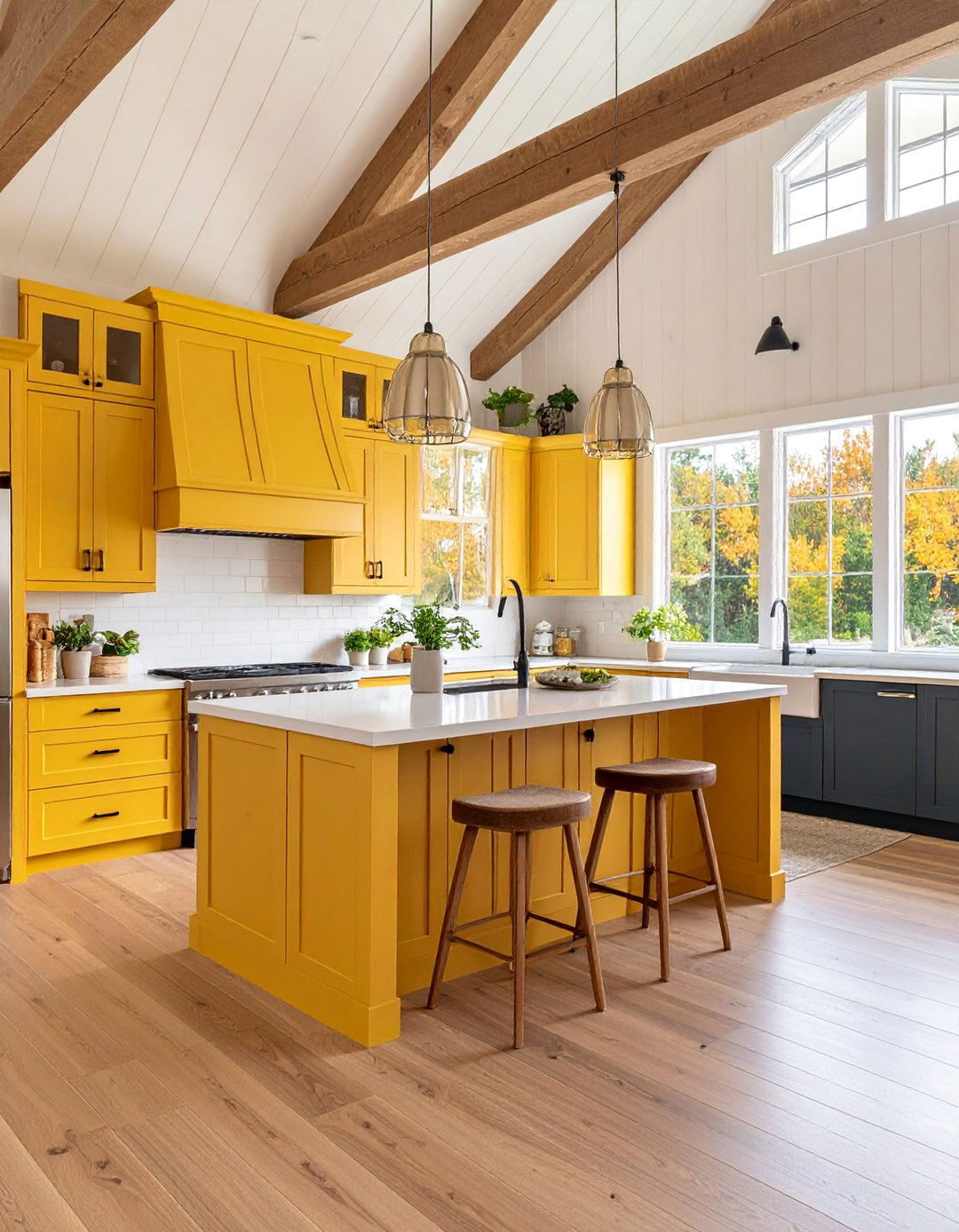 Two Tone Barndominium Kitchen with Upper and Lower Contrast - 25 Barndominium Kitchen Ideas