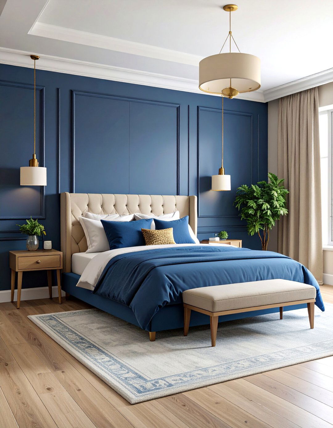 Two Tone Bedroom with Contrasting Colors - 25 Modern Bedroom Ideas