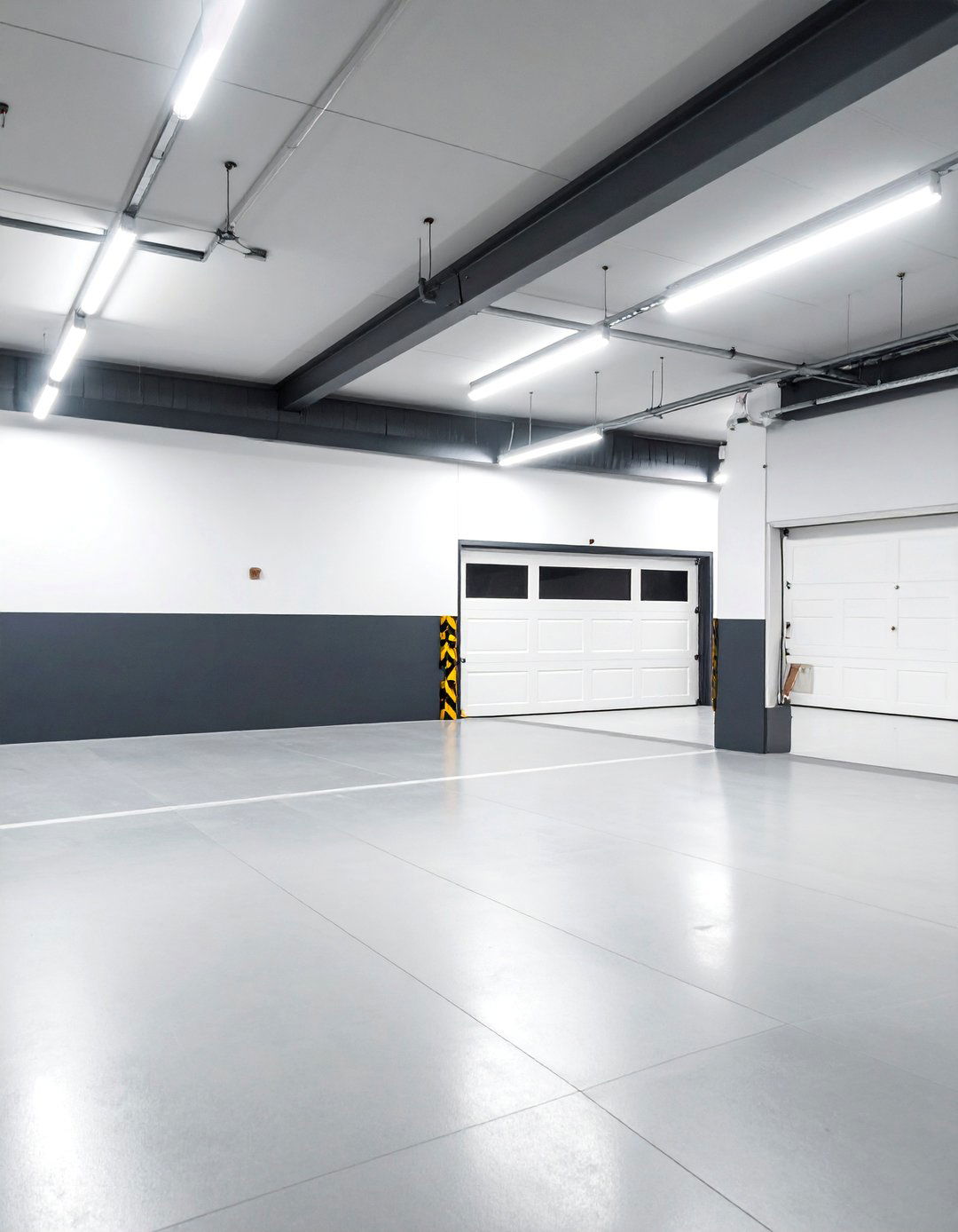 Two Tone Contrast Paint Design - 25 Garage Wall Ideas