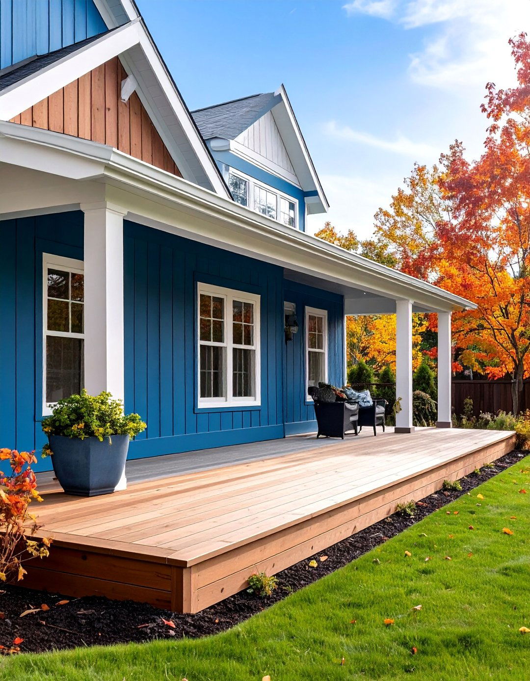 Two Tone Fascia with Accent Trim - 25 Deck Fascia Ideas