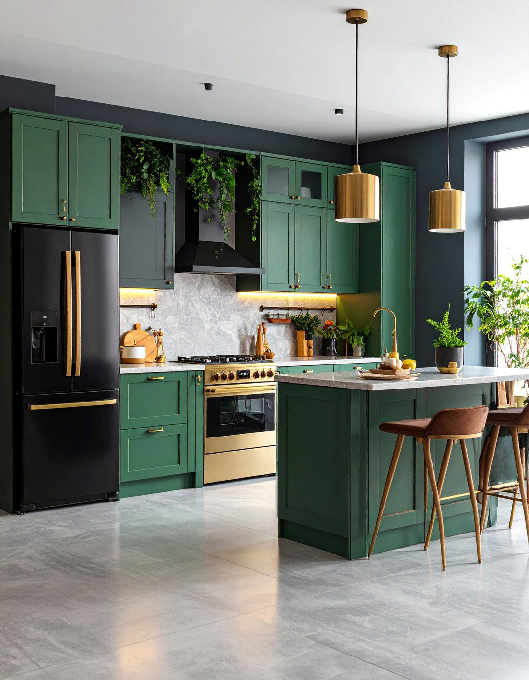 Two Tone Kitchen with Mixed Colored Appliances - 25 Kitchen With Colored Appliances Ideas