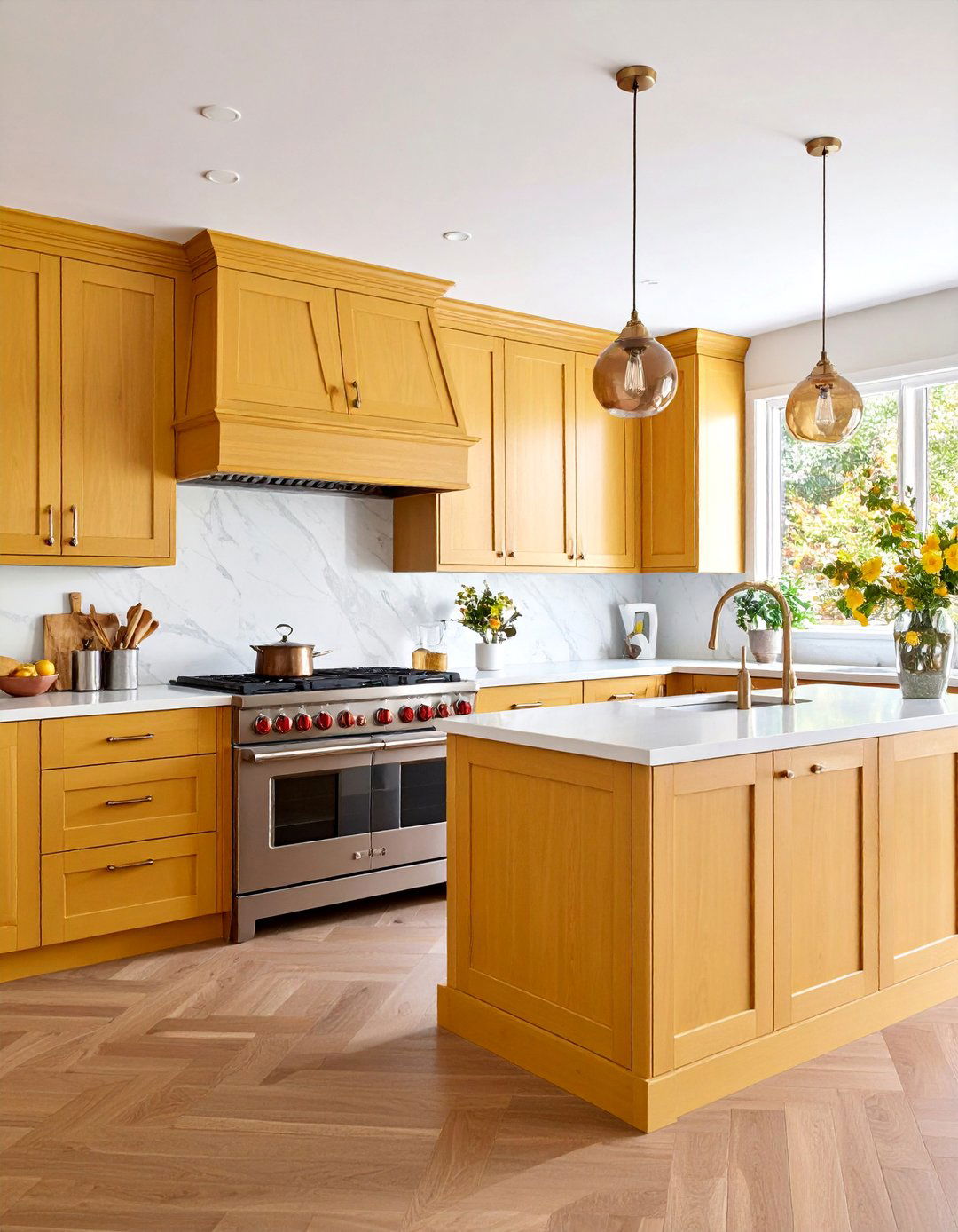 Two Tone Maple Kitchen Cabinets with Dark Lower Cabinets - 25 Maple Kitchen Cabinets Ideas
