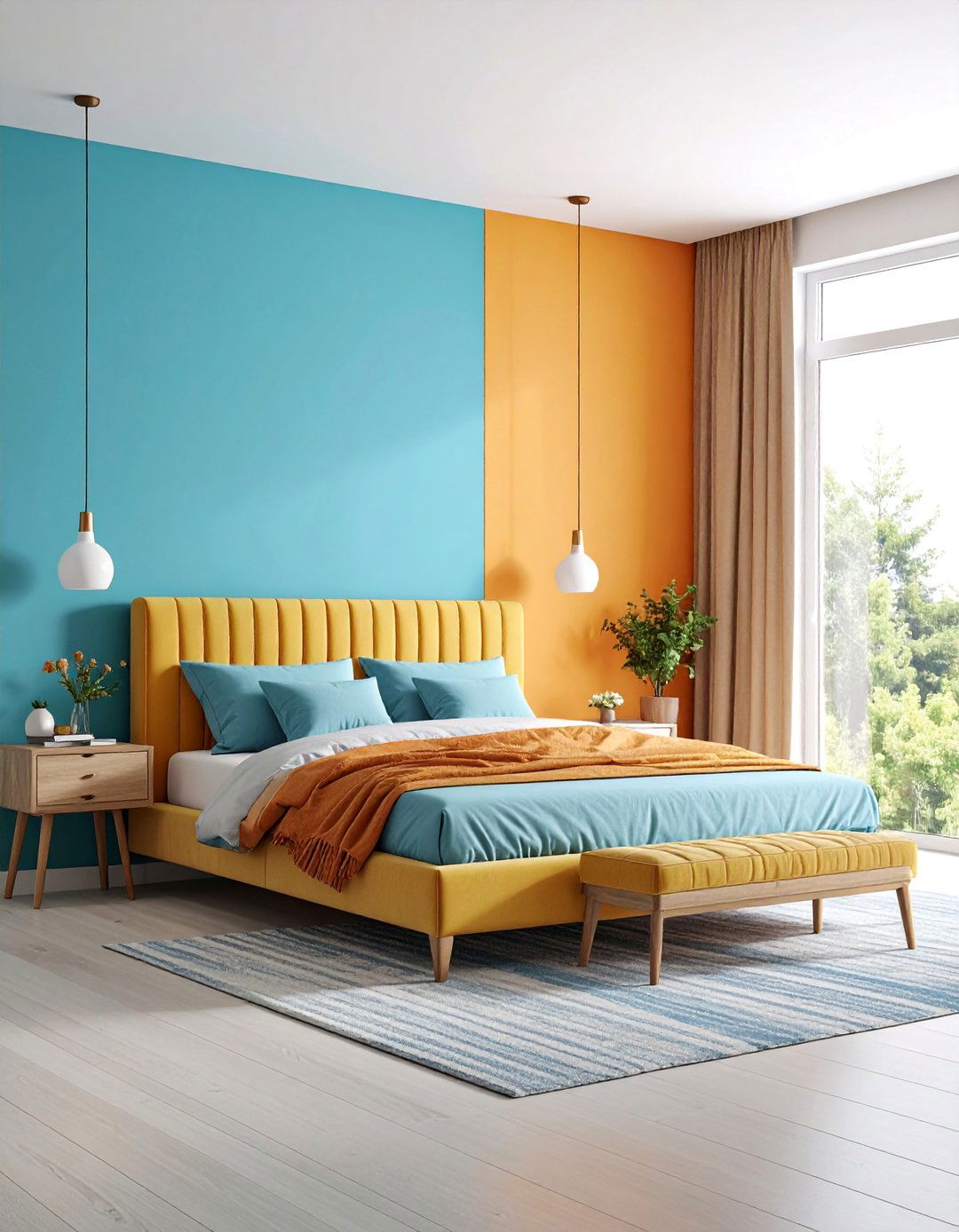 Two Tone Painted Half Wall - 25 Half Wall Ideas