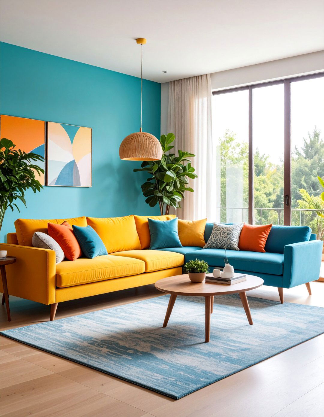 Two Tone Sleeper Solution - 25 Mismatched Sofas in Living Room Ideas
