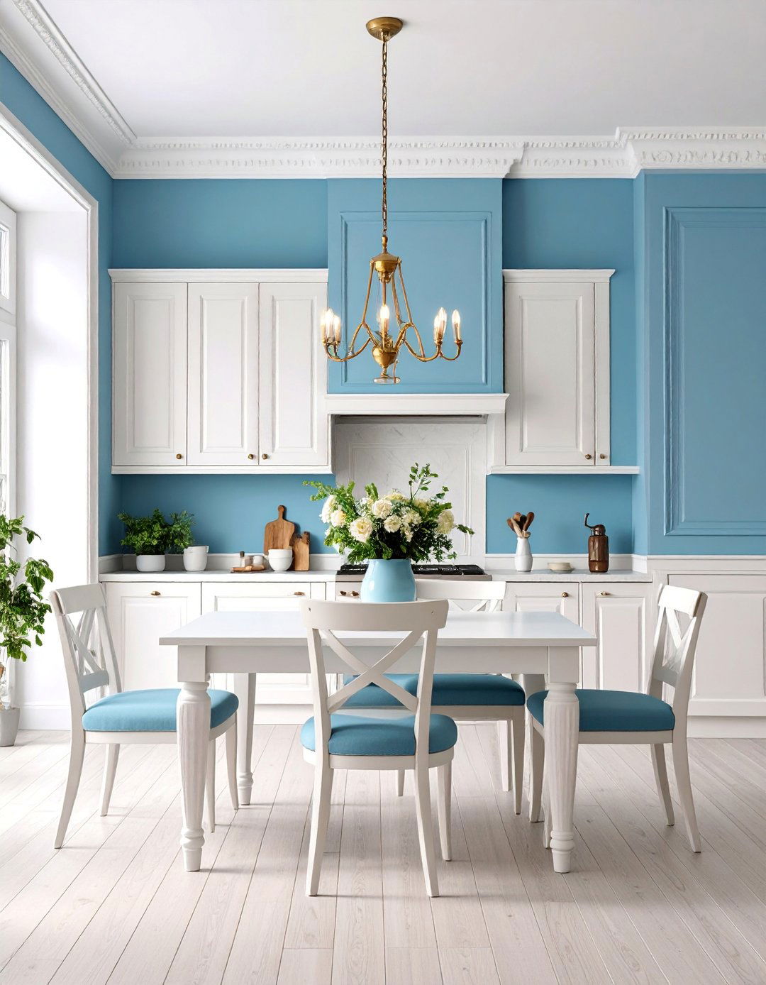 Two Tone Wainscoting with Upper Wall Color - 25 Kitchen Wainscoting Ideas
