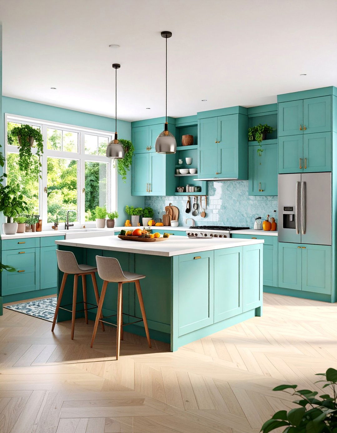 U Shaped Kitchen with Central Peninsula - 25 Kitchen Layout Ideas
