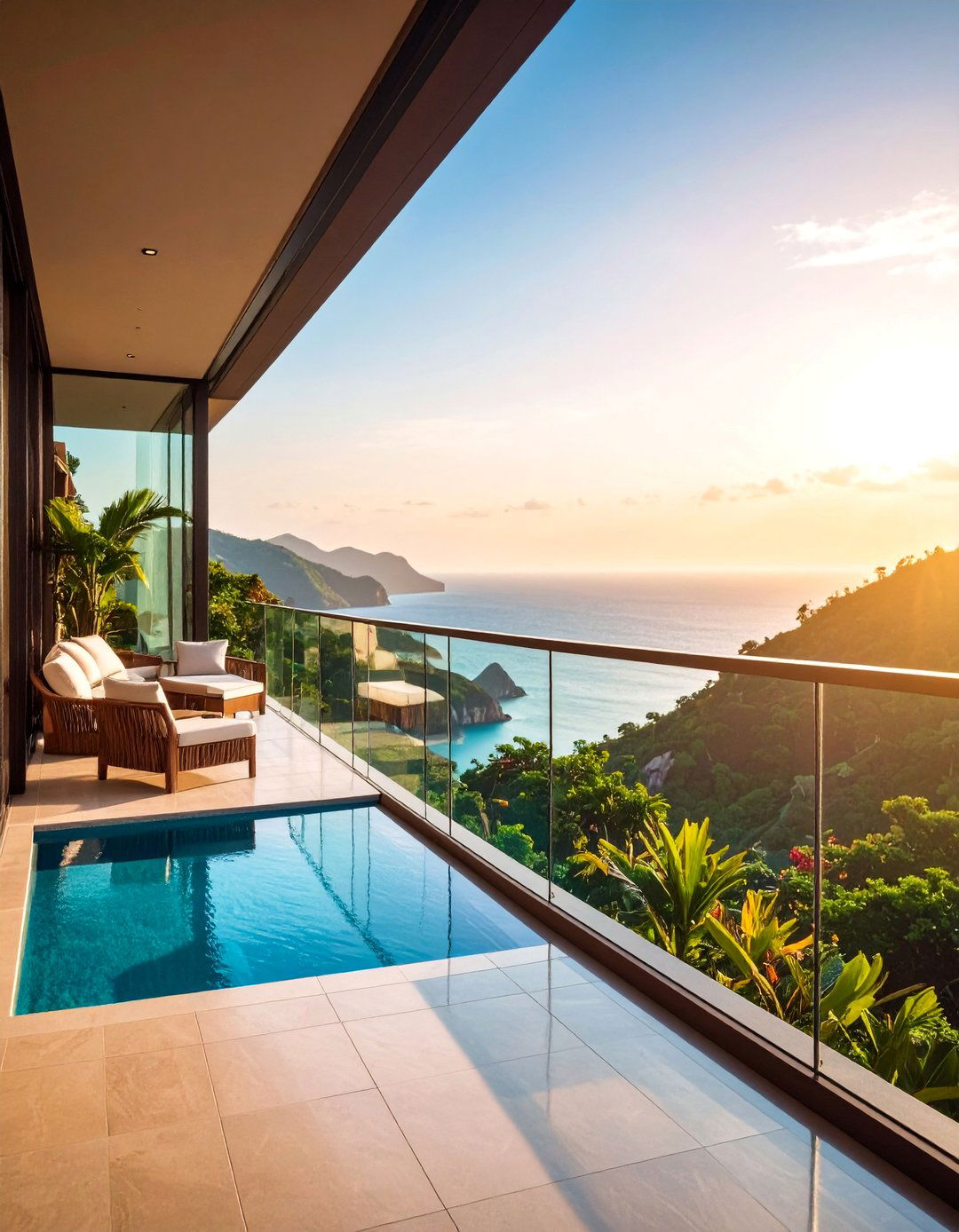 Ultra Modern Juliet Balcony with Structural Glass Panels - 25 Juliet Balcony Ideas