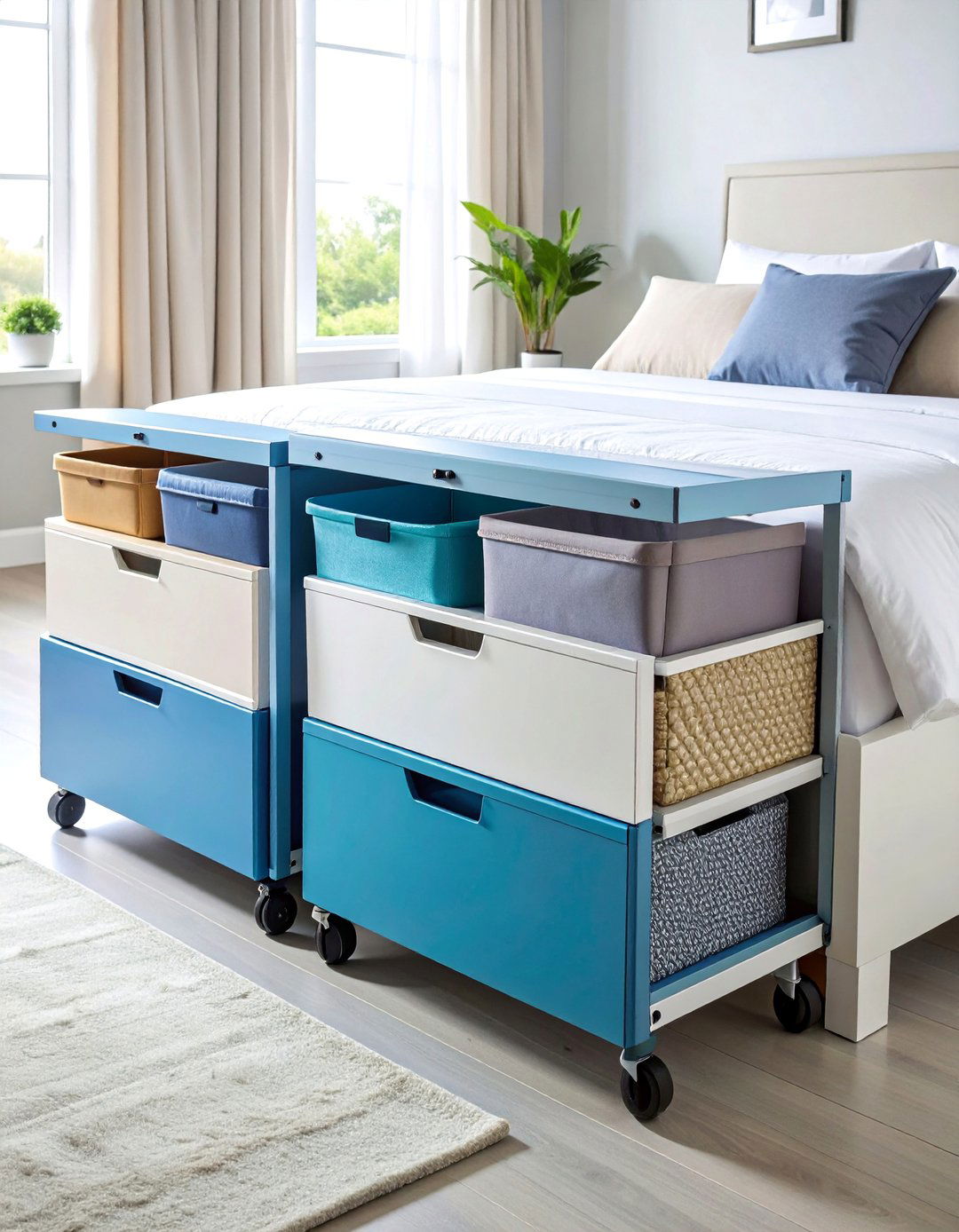 Under Bed Storage Boxes with Wheels - 25 Bedding Storage Ideas