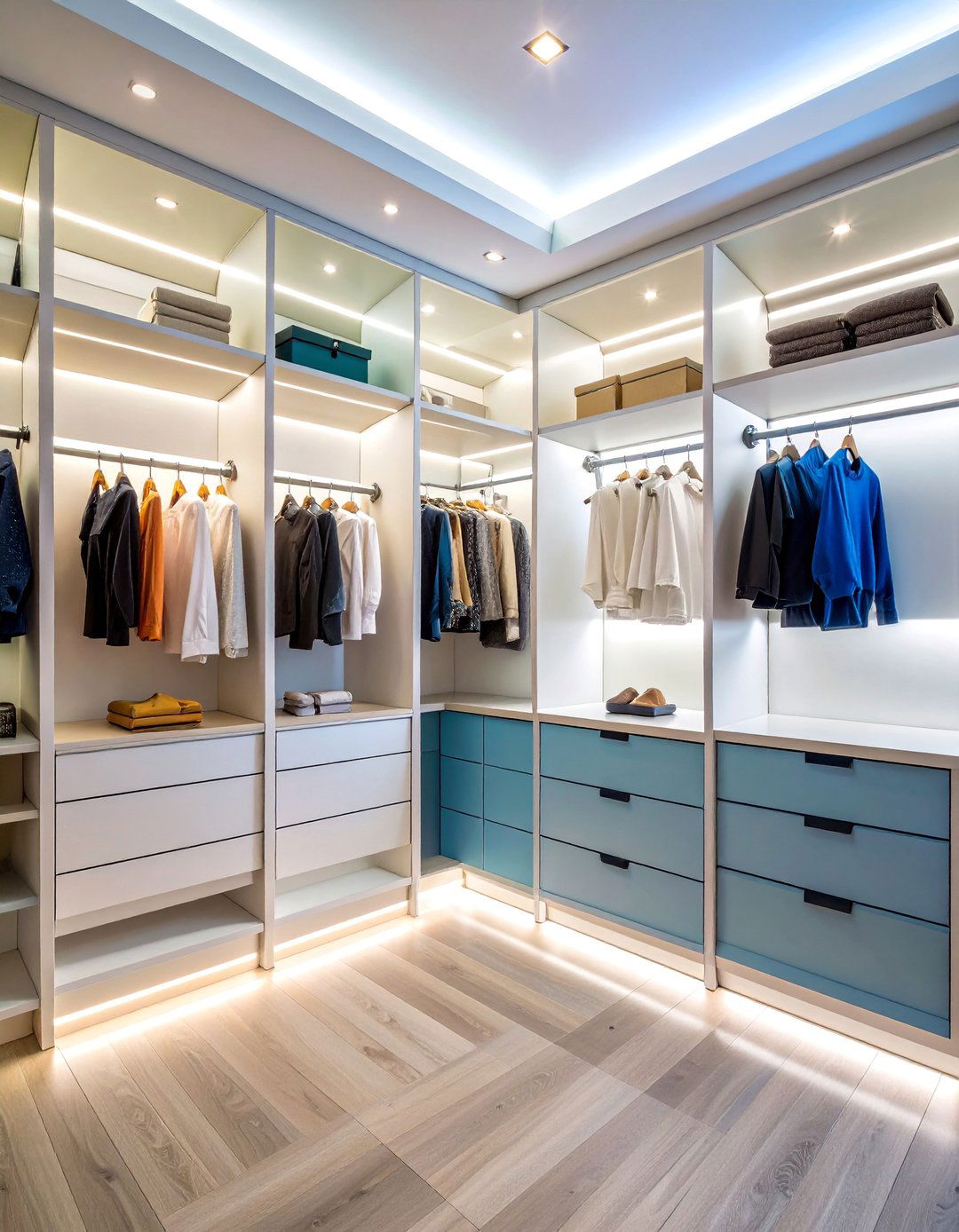 Under Cabinet LED Bar Lights - 25 Closet Lighting Ideas