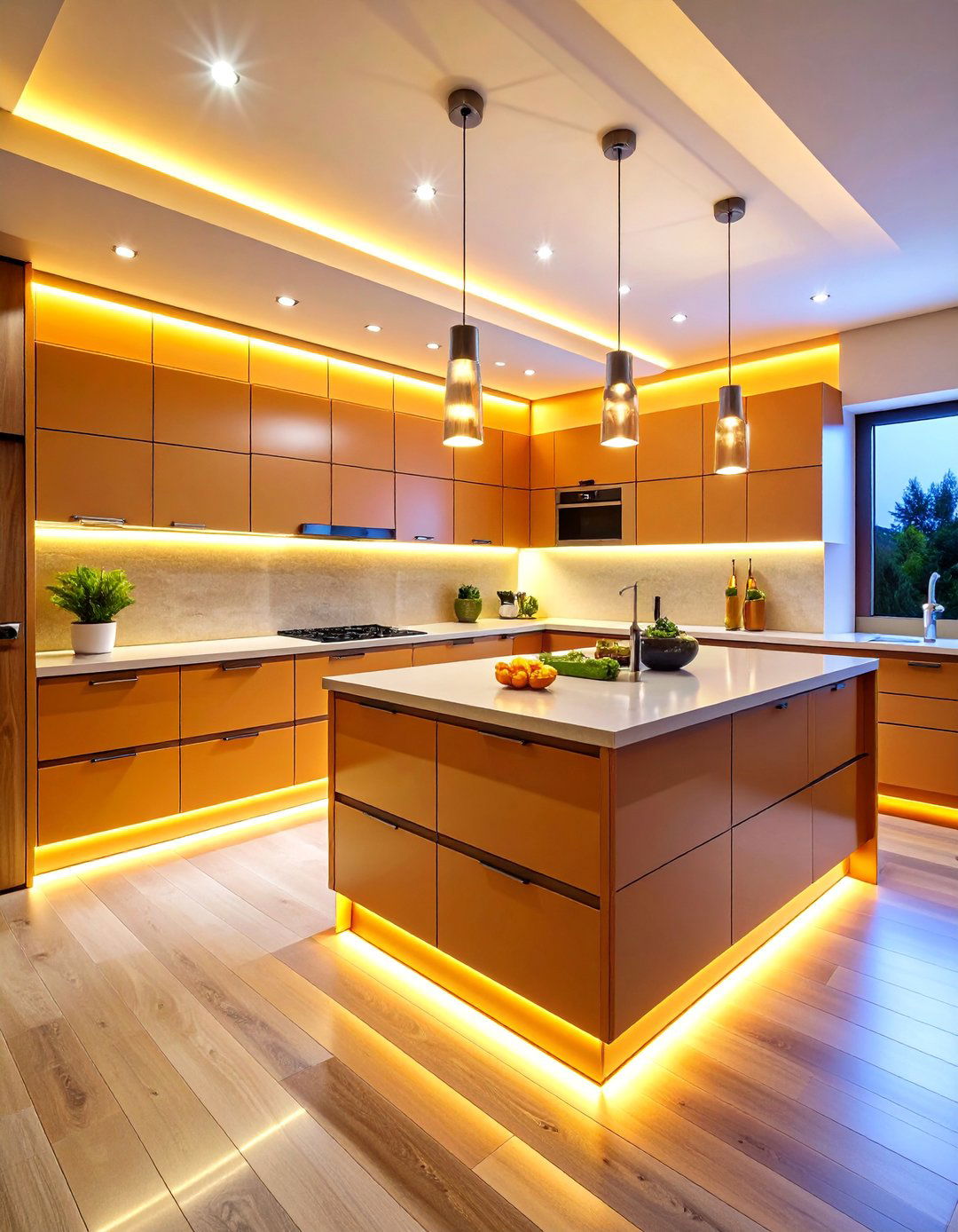 Under Cabinet LED Strip Integration - 25 Kitchen Lighting Ideas