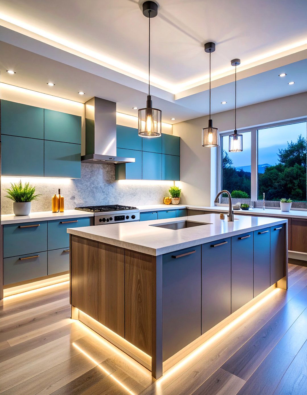 Under Cabinet LED Strip Lighting Systems - 25 Kitchen Sink Lighting Ideas