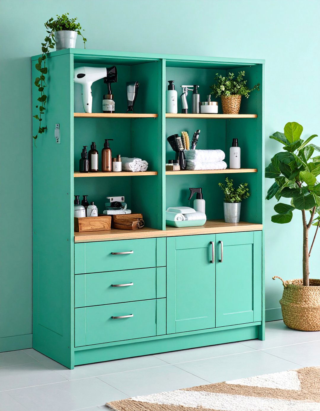 Under Counter Appliance Garage - 25 Small Bathroom Storage Ideas