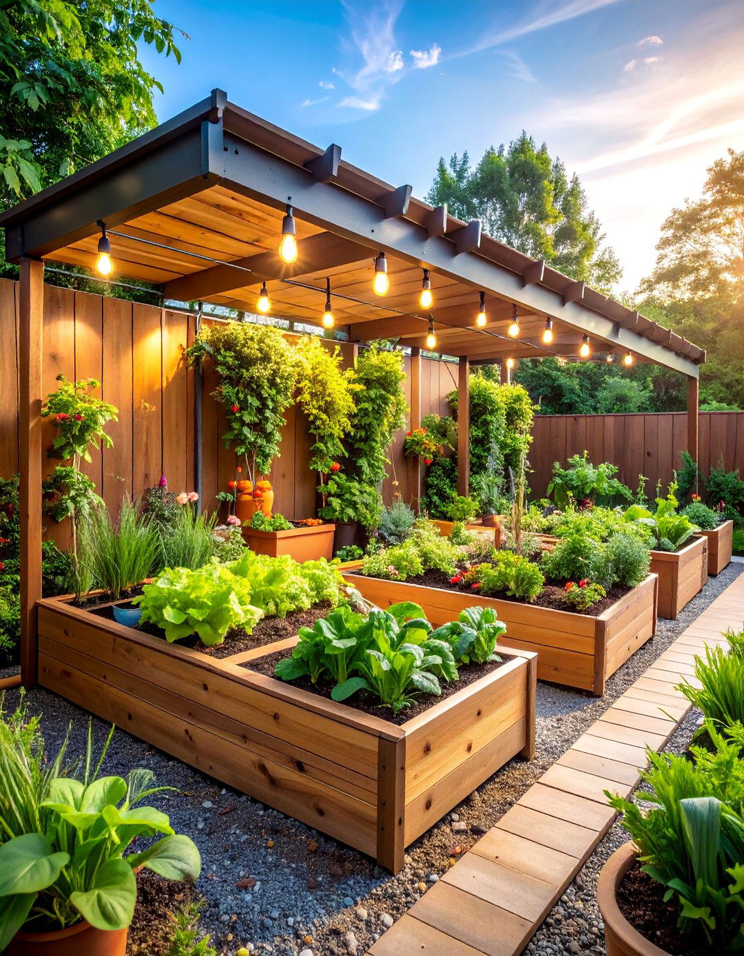 Under Deck Container Garden with Vertical Growing Systems - 25 Under Deck Ideas