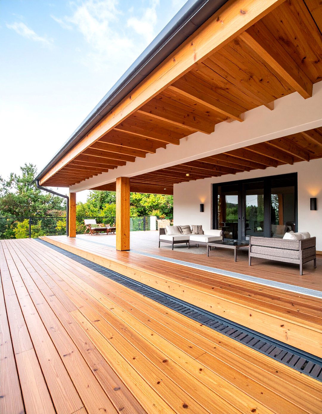 Under Deck Drainage System - 25 Deck Roof Ideas