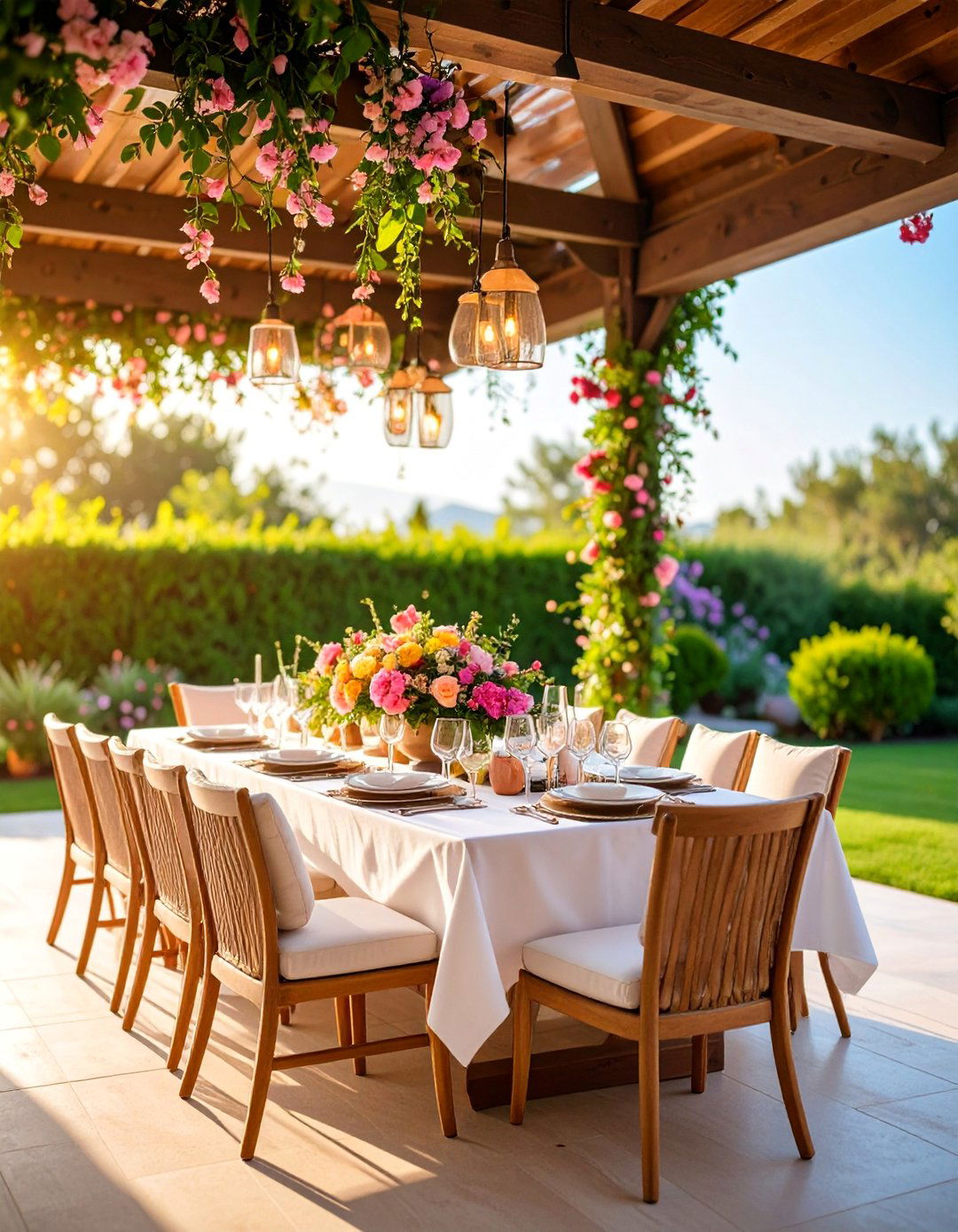 Under Deck Outdoor Dining Room with Weather Protection - 25 Under Deck Ideas