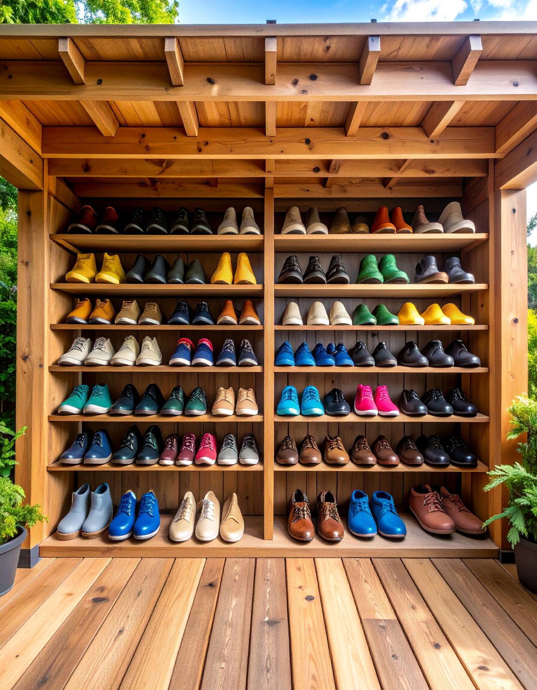Under Deck Shoe Storage Solution - 25 Outdoor Shoe Storage Ideas